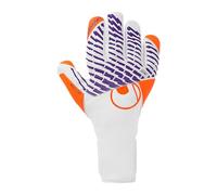 Uhlsport - Guantes de portero Fangmaschine Cybertec Absolutgrip Hn Mike Maignan, Unisex, White-Orange-Blue, 8,5