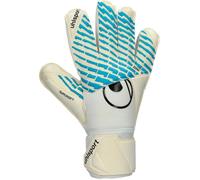 Uhlsport - Guantes de portero Fangmaschine Cybertec Supersoft, Unisex, White-Ciber cyan, 8,5