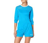 Uhlsport Match Team Kit para Niño Y Adulto Camiseta Yhorts/Jersey Y Pantalón/Camiseta De Fútbol/Manga Larga Kit Camiseta Y Shorts De Mujer, Unisex niños, Cyan/Blanco, XL