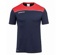 Uhlsport Offense 23 Poly Shirt Camiseta De Fútbol para Hombre, Hombre, Azul Marino/Rojo/Blanco, 140