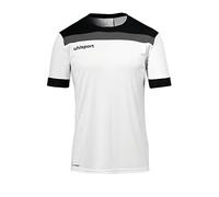 Uhlsport Offense 23 Shirt Shortsleeved Camiseta De Fútbol para Hombre, Hombre, Blanco/Negro/Antracita, 164