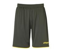 Uhlsport Club Shorts Shorts De Fútbol para Hombre, Hombre, Dark Olive/Amarillo Fluor, M
