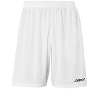 Uhlsport Performance Shorts Pantalones Cortos Deportivos, para Hombres, Deporte, Fútbol, Fitness, Senderismo, Ciclismo, Running, 100% Poliéster Reciclado, Tamaño 152, Blanco/Negro