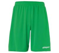 uhlsport Performance Shorts Pantalones Cortos Deportivos para Hombres Shorts Sports Deporte Fútbol Fitness Senderismo Ciclismo Running - 100% poliéster Reciclado - Verde/Blanco - Tamaño S