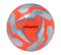 uhlsport Player balón de fútbol, Jóvenes y Adultos, Rojo Fluo/Plata/Cian, 5