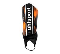 uhlsport - Pro Lite Plus, espinilleras de Futbol Juventud Unisex, Schwarz/Fluo Orange/weiß, L -