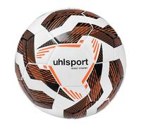 uhlsport Resist Synergy balón de fútbol, Jóvenes y Adultos, Blanco/Negro/Naranja Fluo, 4