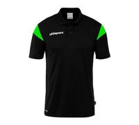 uhlsport Squad 27 Polo Shirt, Negro/Verde Fluor, L Unisex