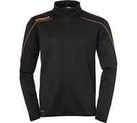 Uhlsport Stream 22 1/4 Zip Top Sudadera, Hombre, Black/Fluo Orange, 116