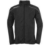 Uhlsport Stream 22 All Weather Jacket Chaqueta Con Capucha Oculta En El Cuello Alto, Unisex adulto, Black/White, XXXL