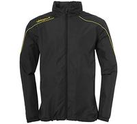 Uhlsport Stream 22 All Weather Jacket Chaqueta con Capucha, Unisex niños, Black/Lime Yellow, 128