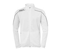 Uhlsport Stream 22 Classic Jacket Chaqueta De Poliéster Con Cuello Alto, Unisex adulto, White/Black, L
