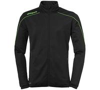 Uhlsport Stream 22 Classic Jacket Chaqueta De Poliéster Con Cuello Alto, Unisex niños, Black/Fluo Green, 140