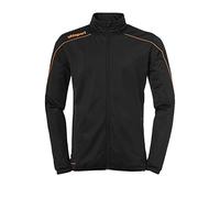 Uhlsport Stream 22 Classic Jacket chaqueta de poliéster con cuello alto, Unisex niños, Black/Fluo Orange, 140