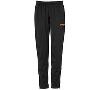 Uhlsport Stream 22 Classic Pants Pantalones De Poliéster Cinturilla Ajustable con Cordón, Unisex niños, Black/Fluo Orange, 128