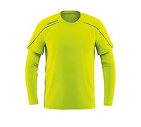 Uhlsport Stream 22 Goalkeeper Shirt Camiseta De Portero, Hombre, negro/amarillo fluor, 128