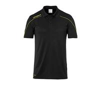 Uhlsport Stream 22 Polo Shirt Polo, Hombre, Black/Lime Yellow, 4XL