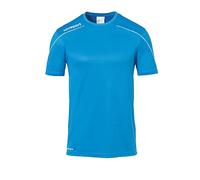 uhlsport Stream 22 Shirt Shortsleeved Camiseta De Entrenamiento, Hombre, Cyan/Blanco, 116