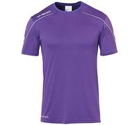 uhlsport Stream 22 Shirt Shortsleeved Camiseta De Entrenamiento, Hombre, Morado/Blanco, M