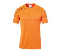 uhlsport Stream 22 Shirt Shortsleeved Camiseta De Entrenamiento, Hombre, Naranja Fluor/Negro, XXL
