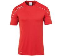 uhlsport Stream 22 Shirt Shortsleeved Camiseta De Entrenamiento, Hombre, Rojo/Blanco, XXXL