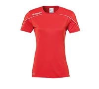 uhlsport Stream 22 Shirt Women Camiseta De Entrenamiento De Mujer, Mujer, Rojo/Blanco, S