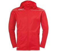 Uhlsport Stream 22 Track Hood Jacket Chaqueta con capucha, Unisex adulto, Red/White, S