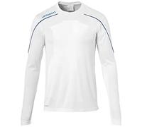 uhlsport Stream 22 Trikot Langarm Sudadera De Entrenamiento, Hombre, Blanco/Azur, 164