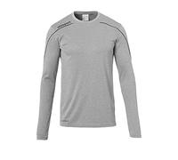 Uhlsport Stream 22 Trikot Langarm Sudadera de Entrenamiento, Hombre, Gris Oscuro Mezcla/Negro, 116