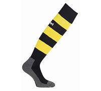 Uhlsport Team Pro Essential Stripe Socks Calcetines, Hombre, negro/lima amarillo, 28-32