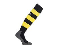 Uhlsport Team Pro Essential Stripe Socks Calcetines, Hombre, negro/lima amarillo, 41-44