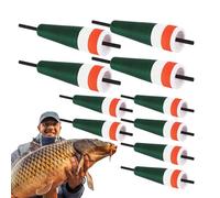 Uhngw Anzuelo Flotante para - 10 Piezas De Flotadores para do - Corcho Espuma con Peso para Agua Dulce como Perca Trucha Bagre Y