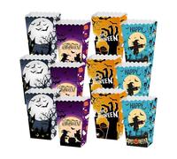 Uhngw Caja De Palomitas De Maíz Para Halloween,Cajas De Regalo Para Fiestas De Halloween - 12 cajas de golosinas para palomitas de maíz para fiestas de Halloween,Cajas de contenedores de suministros