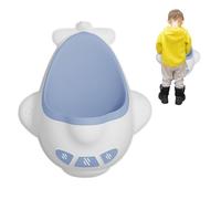 Uhngw Inodoro de entrenamiento para niños, orinario de pared para niños, forma divertida de avión, orinal de bebé con molino de viento giratorio, altura ajustable para coche, viajes, camping