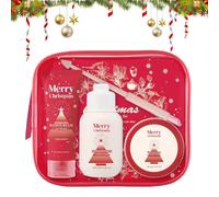 Uhngw Juego de cuidado de la piel de Navidad, loción hidratante para pies con de Navidad, 110 ml, supilos de cuidado personal para novio, adolescentes, novia, compañeros de trabajo, papá, amigos