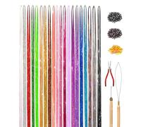 Uhngw Kit De Purpurina Para Cabello Infantil | Juego De Cabello Luminoso Con Accesorios | Suministros Resistentes Al Calor Para Cosplay Con Herramientas Para Año Nuevo Halloween Bodas Fiestas