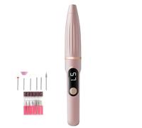 Uhngw Limadora de uñas eléctrica | Máquina de de uñas inalámbrica, pantalla digital, herramientas de portátiles recargables con piezas de repuesto, kit de manicura para uso doméstico