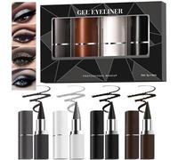 Uhngw Liner de líquido seco rápido, delineador de s a prueba de manchas - Liner de líquido impermeable | 4 colores Cosméticos de niñas portátiles, maquillaje fácil de aplicar para la vida diaria,