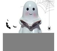 Uhngw Luz fantasma, lámpara fantasma, bonito diseño de libro de lectura LED, decoraciones para el hogar, chimenea, habitación, escritorio, niños, granja, vacaciones, dormitorio, chimenea, cocina
