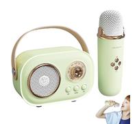 Uhngw Máquina de Karaoke Portátil,Máquina de Karaoke Inalámbrica,de Karaoke Multifuncional - Máquina de Karaoke Creativa con Efectos de Cambio de Voz, Altavoz inalámbrico de Karaoke con micrófonos