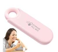 Uhngw Organizador diario de pastillas, caja de medicina pequeña, estuche de almacenamiento diario de píldoras, organizador de medicamentos de sellado pequeño con rejillas, conveniente y portátil de