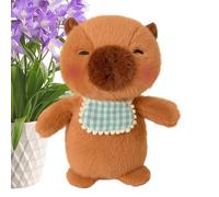Uhngw Peluche Carpincho Tierno | Muñeca De Capibara De 20 Cm,Muñeco Suave con Sonido De Aplausos para Decoración De Sala Sofá Y Dormitorio Coleccionable Y Abrazable