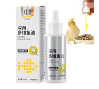 Uhngw Suplemento de aceite de pescado Lovebird, apoyo inmunológico de loro, 50 ml, suplemento nutricional para pájaros, aceite de pescado para aseo diario, hogar, patio, jardín, viajes al aire libre