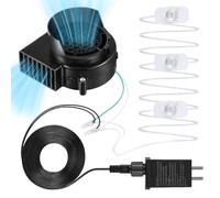 Uhngw Ventilador inflable del ventilador, ventilador inflable del reemplazo - Soplador de aire de 12 V con cadena de luces LED para inflables navideños | Ventilador de repuesto para decoraciones