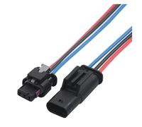 UHNYTRV 1 Juego de 3 pines 4F0973703A 4F0973703 AMP arnés de cables automotriz conector impermeable macho hembra 1718653-1(3p male female,1 set)
