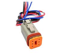 UHNYTRV 1 Juego de enchufe del Sensor de caja de cambios de automóvil de 6 pines, arnés de válvula solenoide de coche DT, conector macho hembra aplicable a DT06-6S de excavadora DT04-6P(6p female,1 se