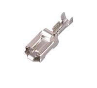 UHNYTRV 20 piezas de 6,3 mm, terminales de cable de crimpado estañado de latón hembra compatible automóvil, contactos de conector de cable automático DJ624-D6.3B(100 Pcs)