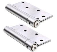 UHPPOTE 4 inch Acero Inoxidable Single Resorte Muelle Puerta Bisagra Automáticamente Cerrado Cómodo (Paquete de 1 Par)