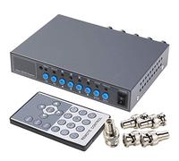 UHPPOTE 4CH Color QUAD System Video Splitter CCTV Procesador de cámara con control remoto
