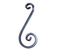 UHRIG Arco en forma de S, caracol de hierro forjado de acero cuadrado de 12 x 12 mm, elemento decorativo de hierro forjado para barandillas, vallas, etc. 290 x 120 mm